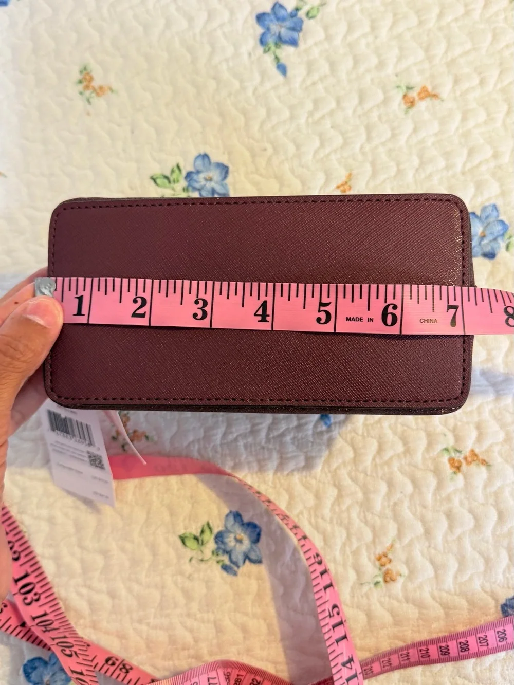 Kate Spade NWT Glitter Dome Makeup Bag Burgundy